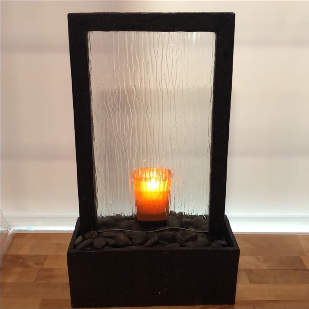 PartyLite Waterfall, candle holder, pump, cord